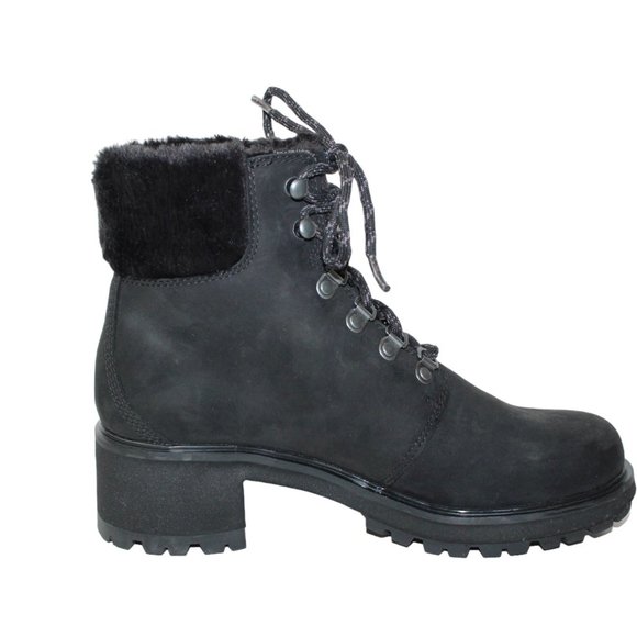 Timberland Kinsley Combat Boot Faux Fur Lined 2.5" Block Heel Women's 8 NEW! - Picture 7 of 12